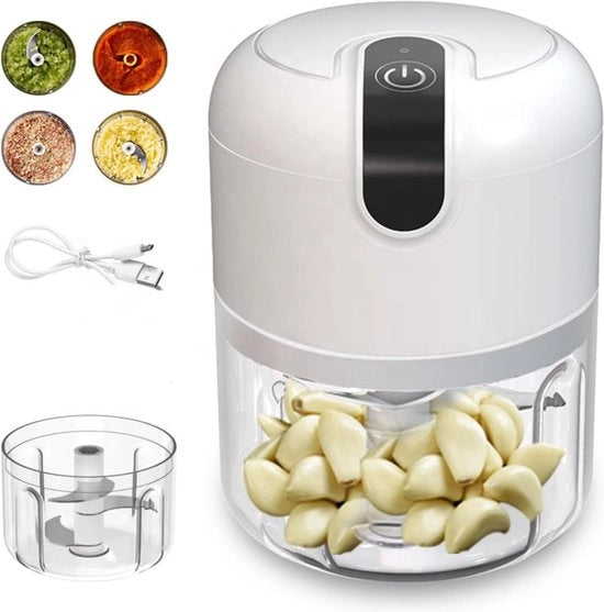 Sniderelettrico per verdure - Sniderelettrico multifunzionale per cucina - Sniderelettrico per ui - Bianco - Plastica