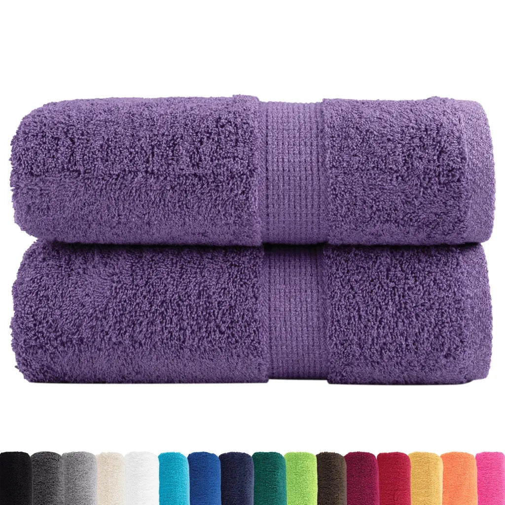 Asciugamani per Ospiti SOLUND 2 pz | Teli per bagno Viola 30x50 cm 600 g/m2