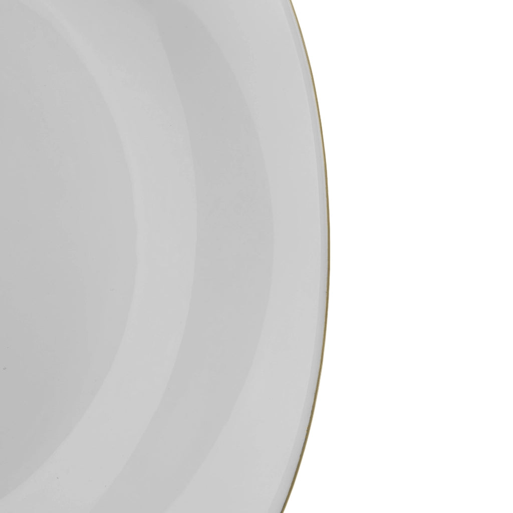 Set di 3 piatti da dessert KADAX da 21,5 cm, colore bianco e oro.