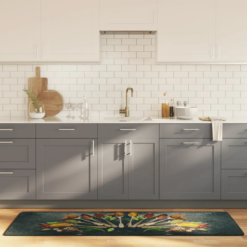 Tappeto da Cucina-Tappetino da Cucina Multicolore 60x180 cm Lavabile Antiscivolo 646207