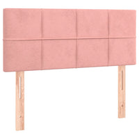 Letto a Molle con Materasso e LED Rosa 120x200 cm in Velluto 3134398
