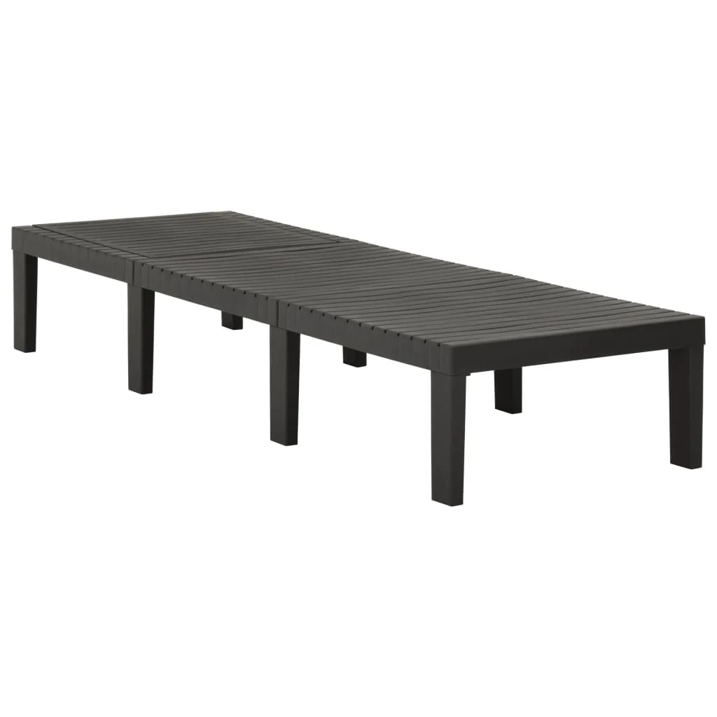 Sedia a sdraio lettino prendisole lettino da giardino mobili da esterno per patio plastica antracite 02_0012785