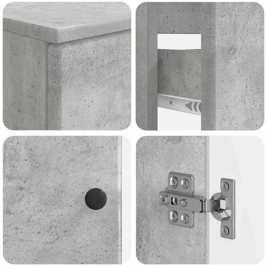 Set di Armadi da Bagno da 2 Pezzi BREDA Grigio Cemento 3417561