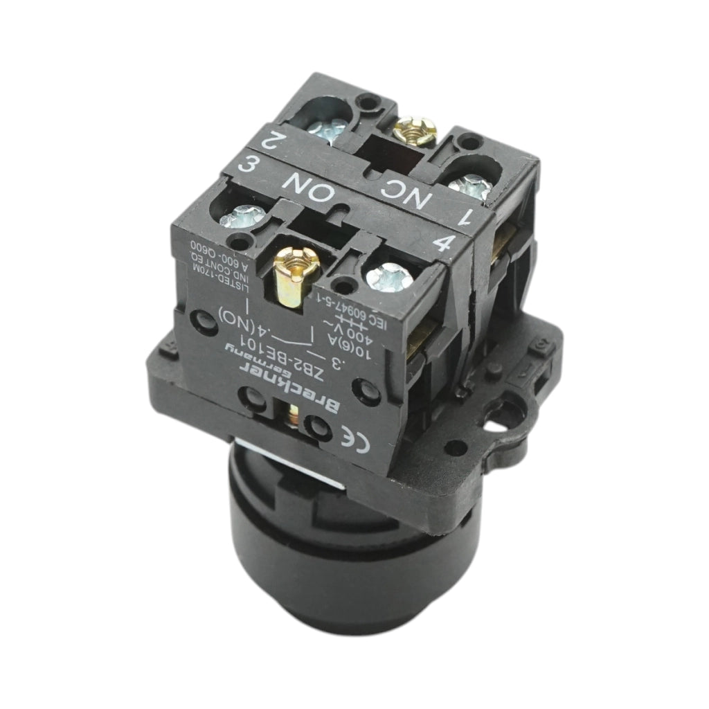 Selettore a 2 posizioni con blocco e chiave 1NO+1NC, 400V/10A, LAY5-EG45 Breckner Germany