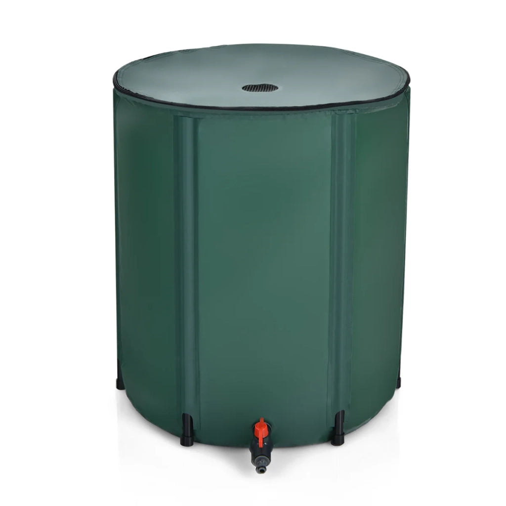 Raccoglitore pieghevole per acqua piovana 60 x 60 x 80 cm grande capacità 225 L design pratico in PVC verde 20_0019388