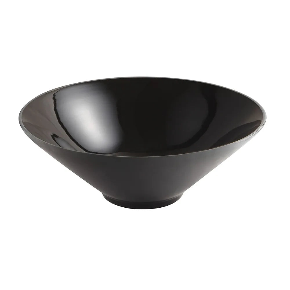 Lavabo da appoggio slim 40,5 cm nero in ceramica  Paras