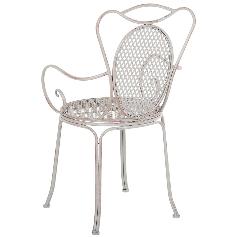 Set Bistrot Tavolo di colore Grigio 2 Sedie in ferro Chic stile Francese