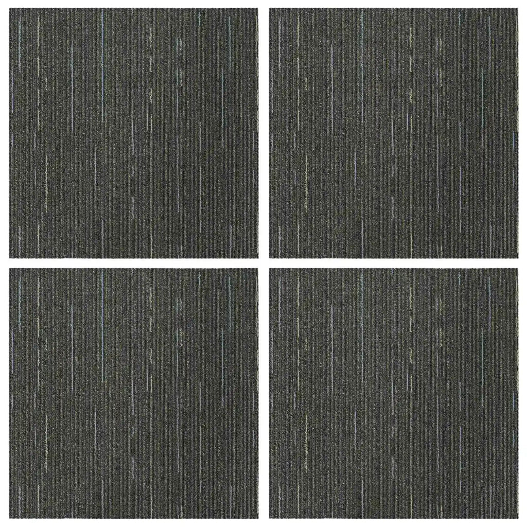 Piastrella per Tappeto Verde Striato Chiaro 50 x 50 cm 4 pz CFW7127142