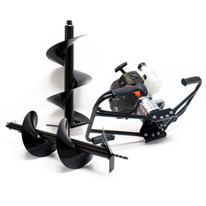 Mototrivella a benzina, motore a 2 tempi di 3 CV e punte elicoidali Ø250mm e 300mm, uso 2 persone