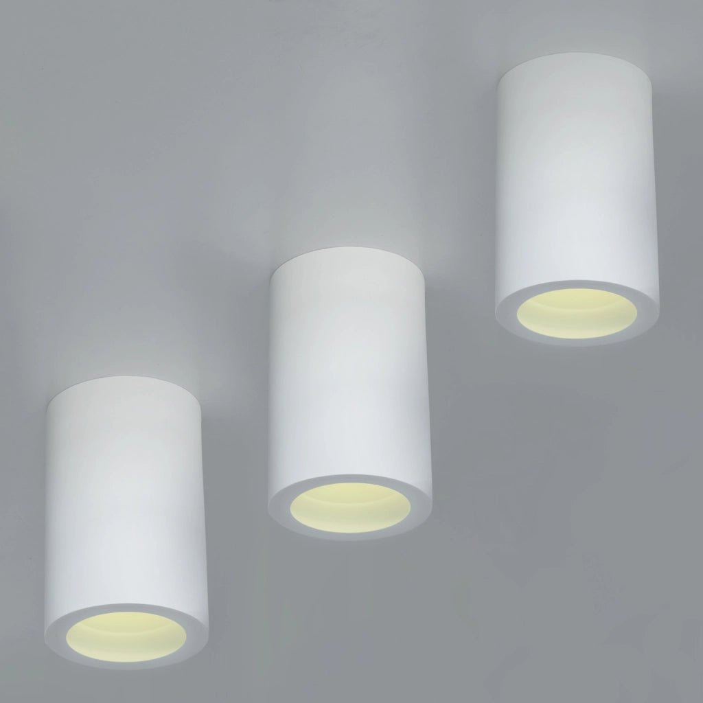 Plafoniera LED GU10 gesso faretto cilindro soffitto luci salotto salone cucina
