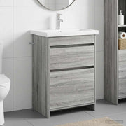 Set di mobili per il bagno Sonoma grigio 61 x 40 x 84,5 cm 3404263