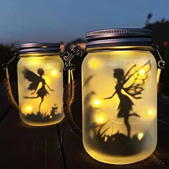 2 Pacchi di Lampade Solari per Giardino - IP44 Resistenti all'Acqua - Vetro Opaco (Luce Calda Bianca) - Inclusi Supporti di Appoggio
