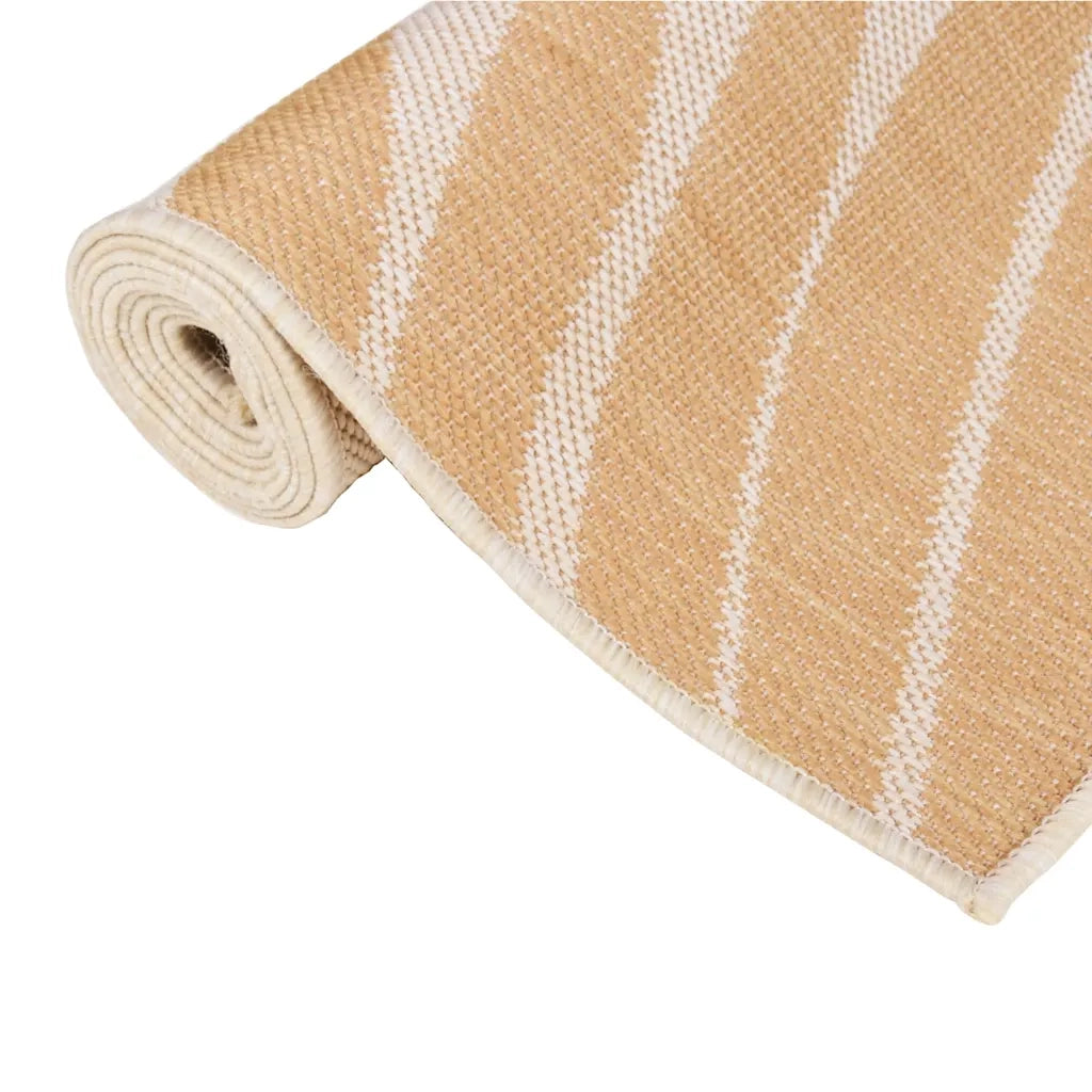 Tappeto da Esterni a Tessitura Piatta 100x200cm Motivo a Foglie cod mxl 63881