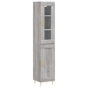 Buffet credenza cassettiera armadio mobile contenitore organizer cucina soggiorno salotto rovere Sonoma alto 34,5 x 34 x 180 cm legno ingegnerizzato grigio 02_0035220