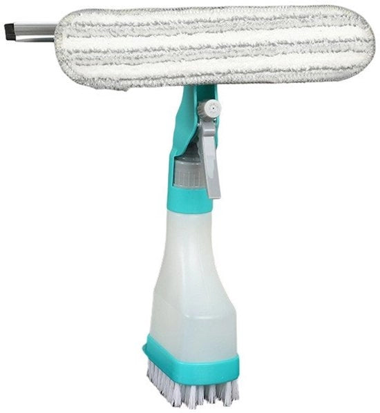 Kit di pulizia finestre multifunzionale, 4-in-1 set di pulizia finestre con spray, adatto per finestre, specchi, piastrelle e vetro (1 pezzo)