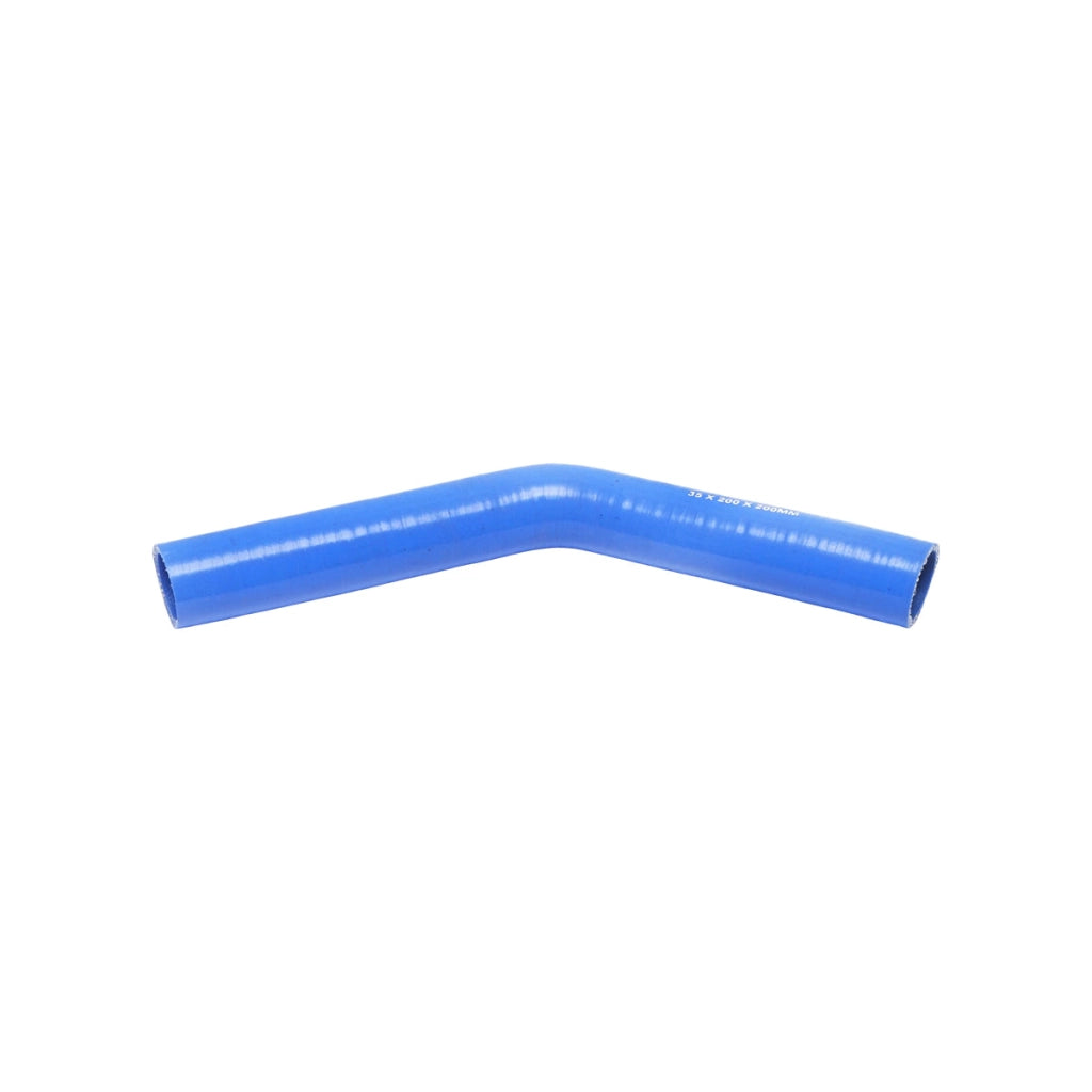 Tubo curvato in silicone a 45 gradi con inserto in tessuto, dimensioni 35x200x200 mm