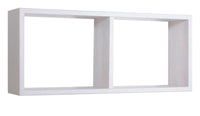 Mensola Rettangolare 2 Scomparti da Parete 70x30x15,5 cm in Fibra di Legno Morgana Rovere Imperiale