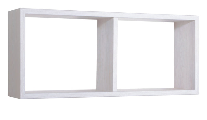 Mensola Rettangolare 2 Scomparti da Parete 70x30x15,5 cm in Fibra di Legno Morgana Rovere Imperiale