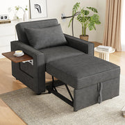 Divano letto pieghevole - Xylo - Con USB, 1 posto, velluto, grigio