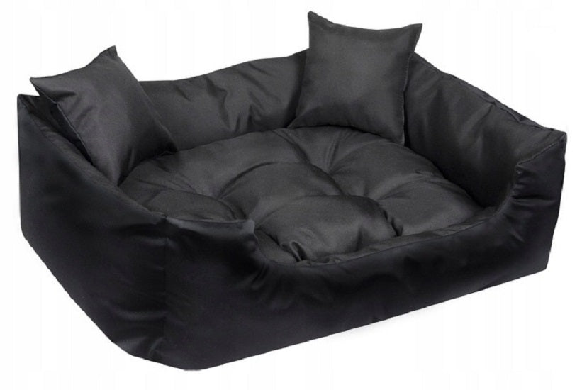 AIO FACTORY 75x65 cm ECCO Cuccia per cani impermeabile nera con cuscino per cani