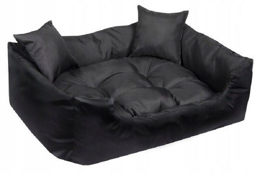 AIO FACTORY 75x65 cm ECCO Cuccia per cani impermeabile nera con cuscino per cani