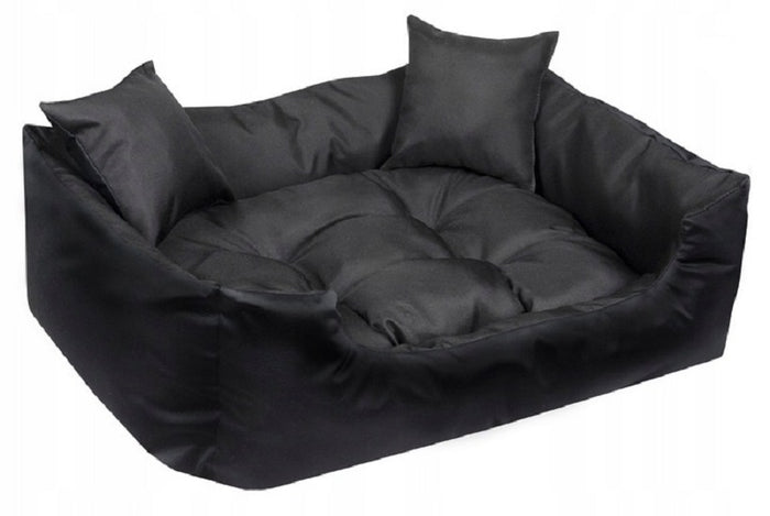 AIO FACTORY 75x65 cm ECCO Cuccia per cani impermeabile nera con cuscino per cani