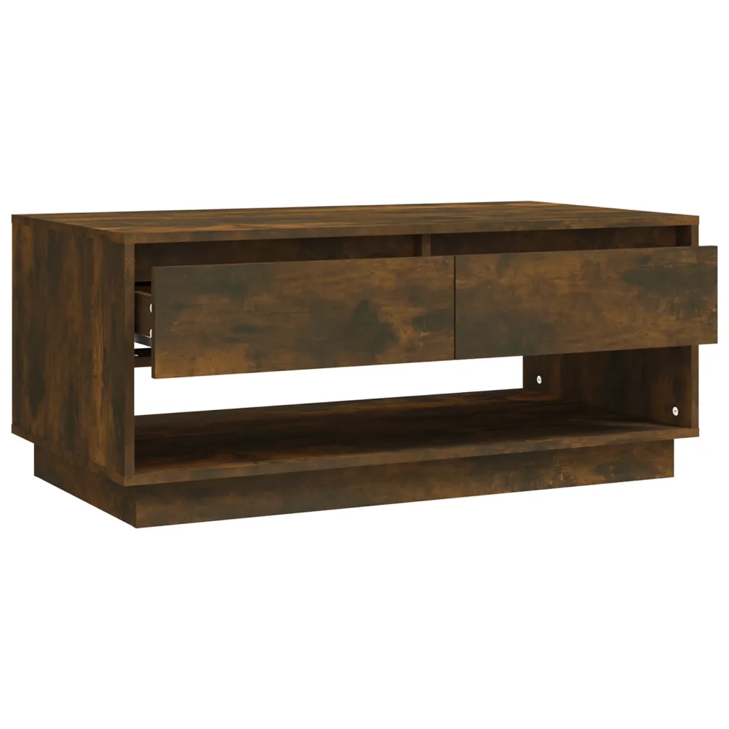 Tavolino da Salotto Rovere Fumo 102,5x55x44 cm in Truciolato cod mxl 23763