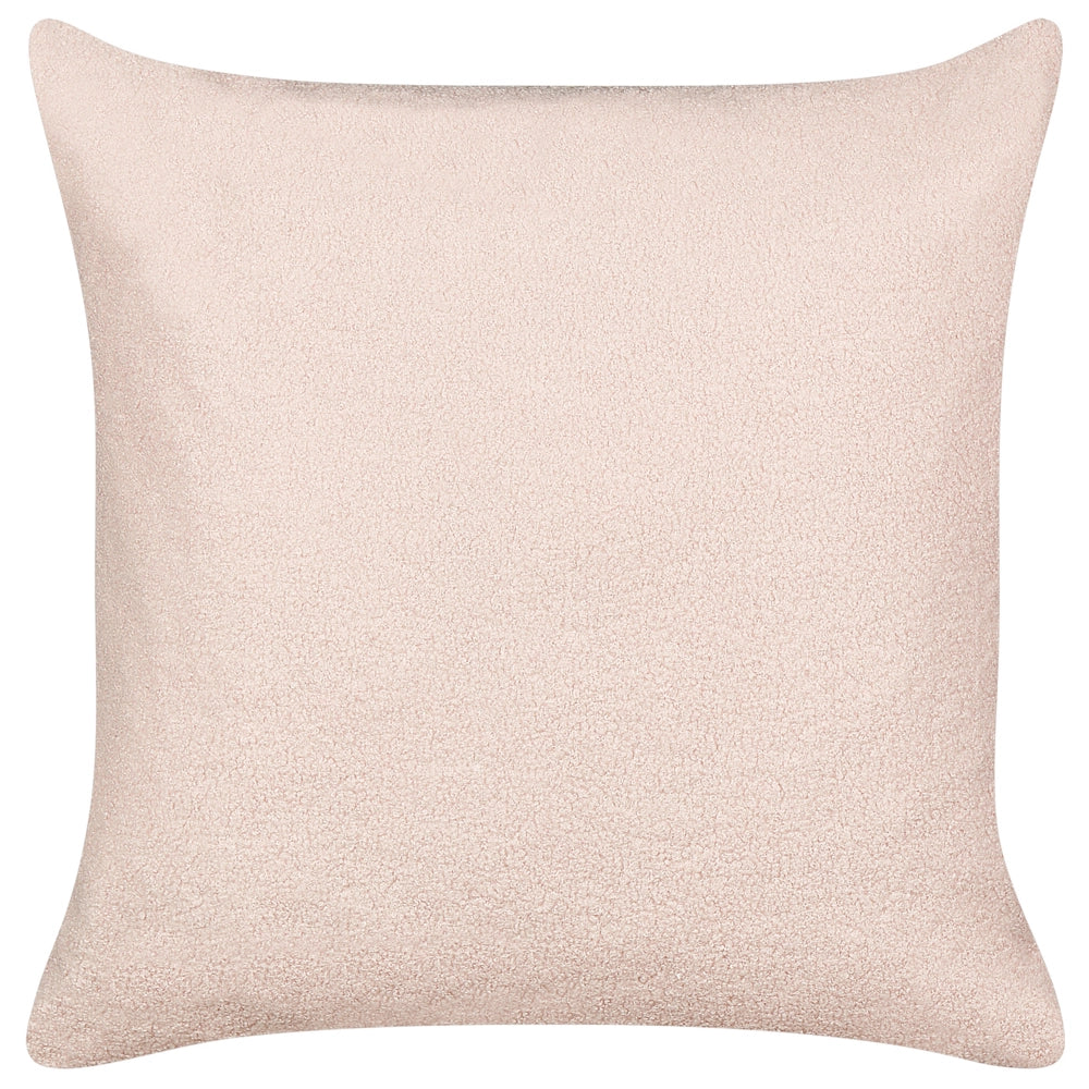 Set di 2 cuscini decorativi Rosa Boucle 60 x 60 cm fodera rimovibile con cerniera Accessori decorativi Boho
