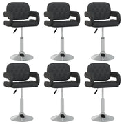 Sedie da Pranzo Girevoli 6 pz Nere in Similpellecod mxl 97477