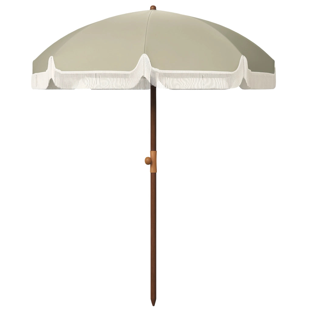Ombrellone da Giardino con Frange ¨C zephmum ¨C Verde ?190x210 cm