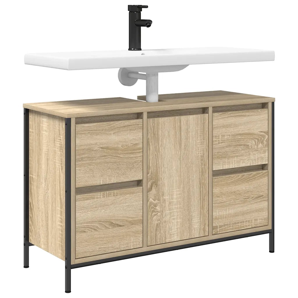 Mobile Lavabo con Cassetti Rovere Sonoma 90x34,5x60 cm 861888