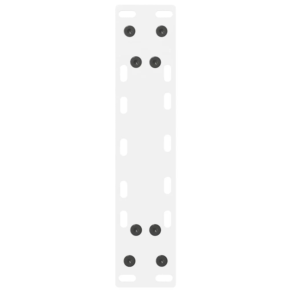 Set di 2 gambe robuste per tavolo consolle con piedini livellatori 38 x 72 cm acciaio bianco 02_0057537