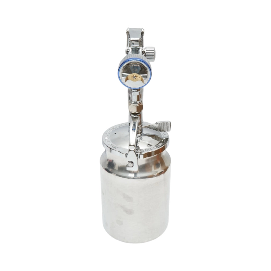 Pistola ad aria compressa per verniciatura a spruzzo, capacità 1000 ml, ugello 1,4 mm, portata 200 ml/min, pressione massima 4 bar. Breckner Germany