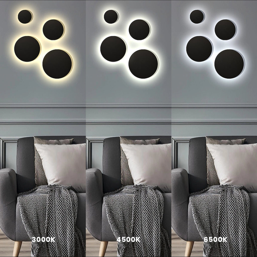 Applique esterno disco nero Ø25 LED 15W IP65 CCT