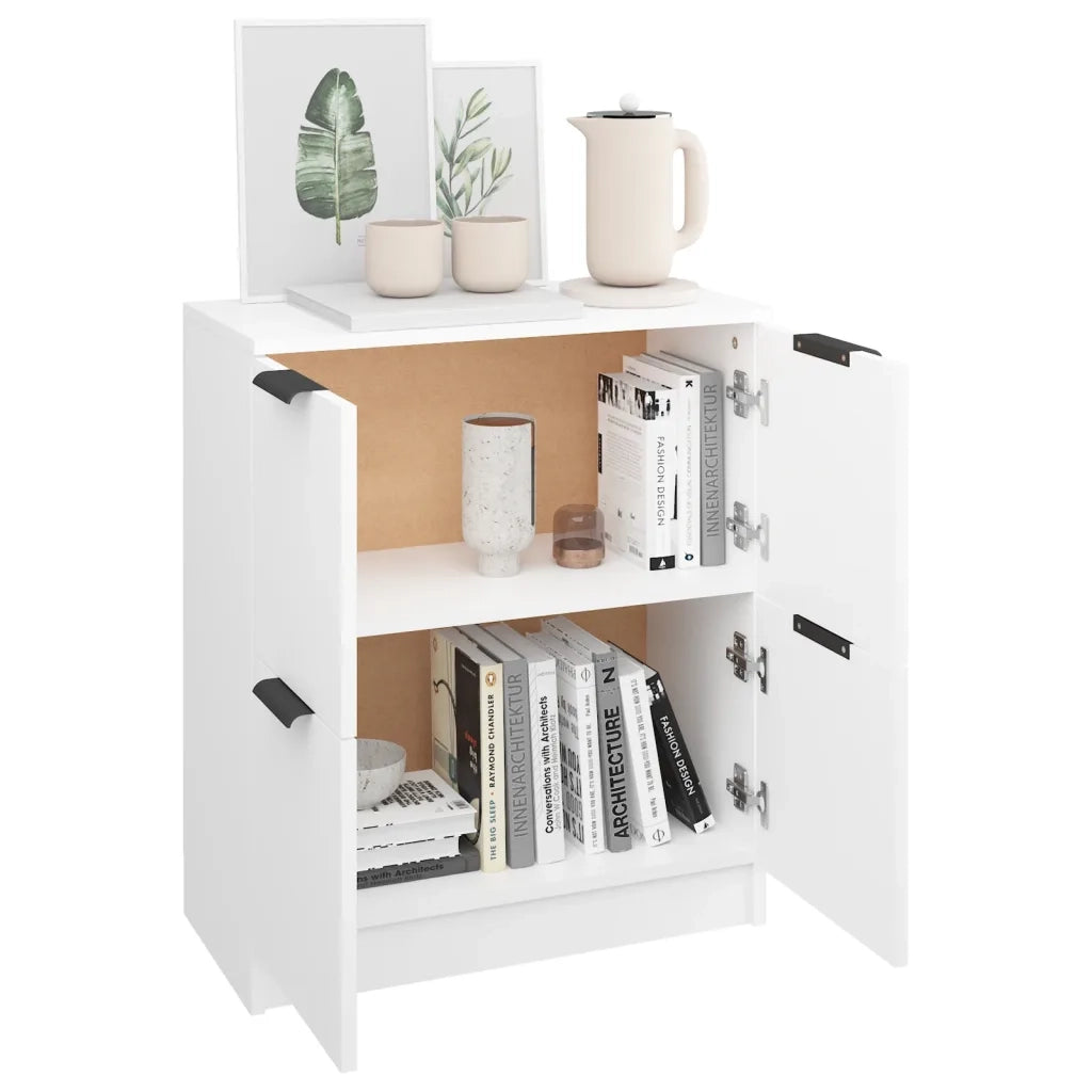 Credenza Bianca 60x30x70 cm in Legno Multistrato cod mxl 63844
