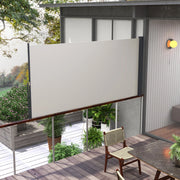 Tenda laterale estensibile 300 x 140 cm in poliestere; grigio chiaro