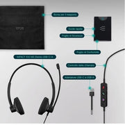 Epos 1001419 cuffia e auricolare cablato a padiglione ufficio usb type-c / usb type-a nero