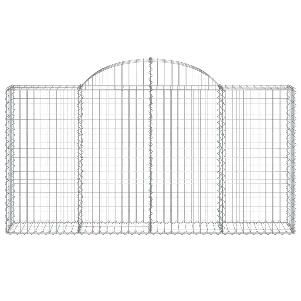 Cesti Gabbioni ad Arco 14 pz 200x30x100/120 cm Ferro Zincato 3146122