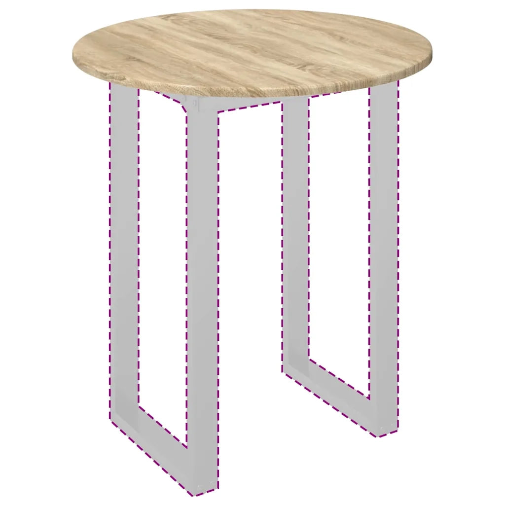 Piano del tavolo rovere sonoma Ø 60 x 1,5 cm Legno multistrato 880403
