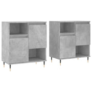 Buffet credenza cassettiera armadio mobile contenitore organizer per cucina soggiorno salotti set da 2 legno ingegnerizzato grigio 02_0036877