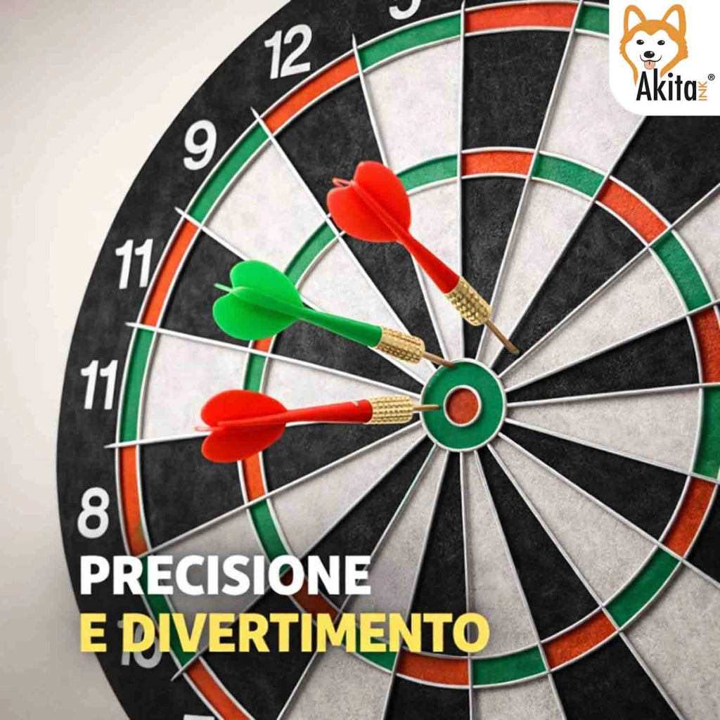 Akitaink Tiro al Bersaglio 36 cm con 6 Freccette