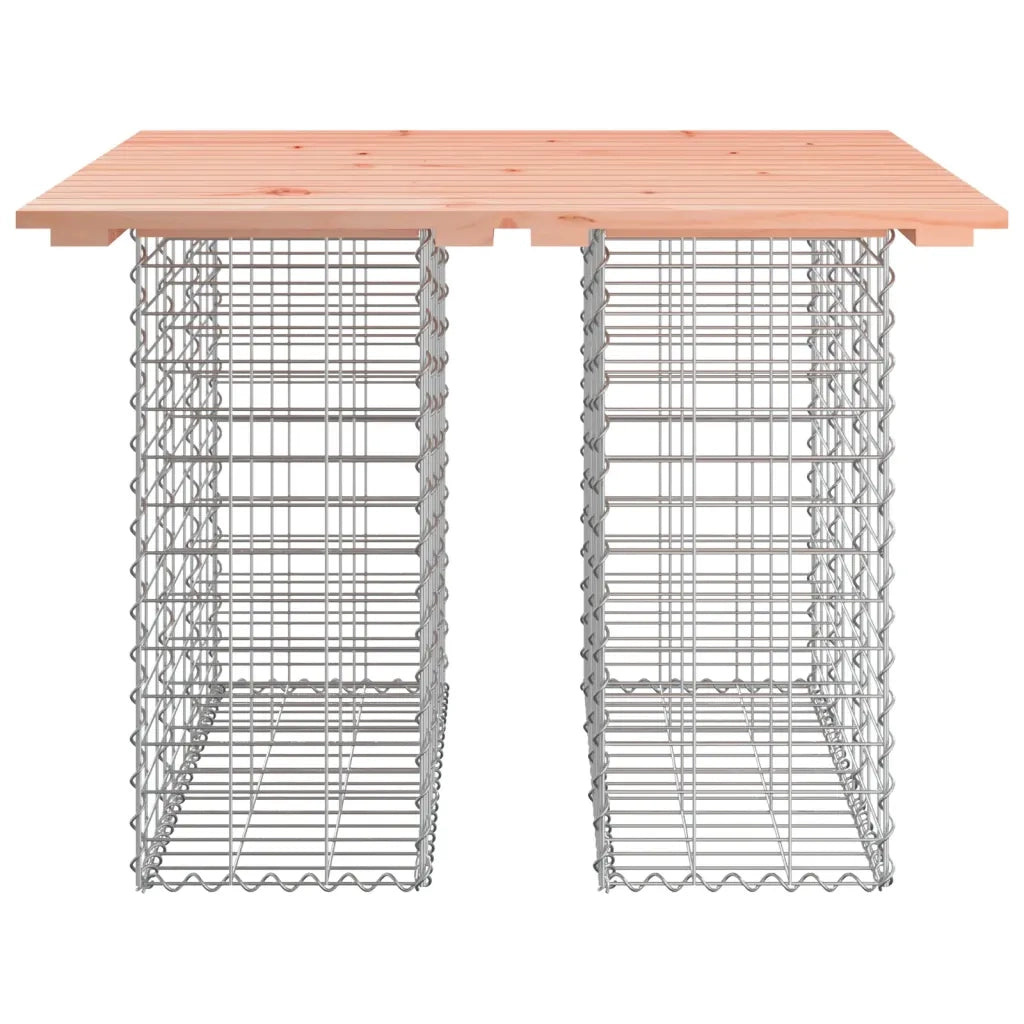 Tavolo da giardino in gabbione design 100x102x72 cm in legno massello Douglas 834369