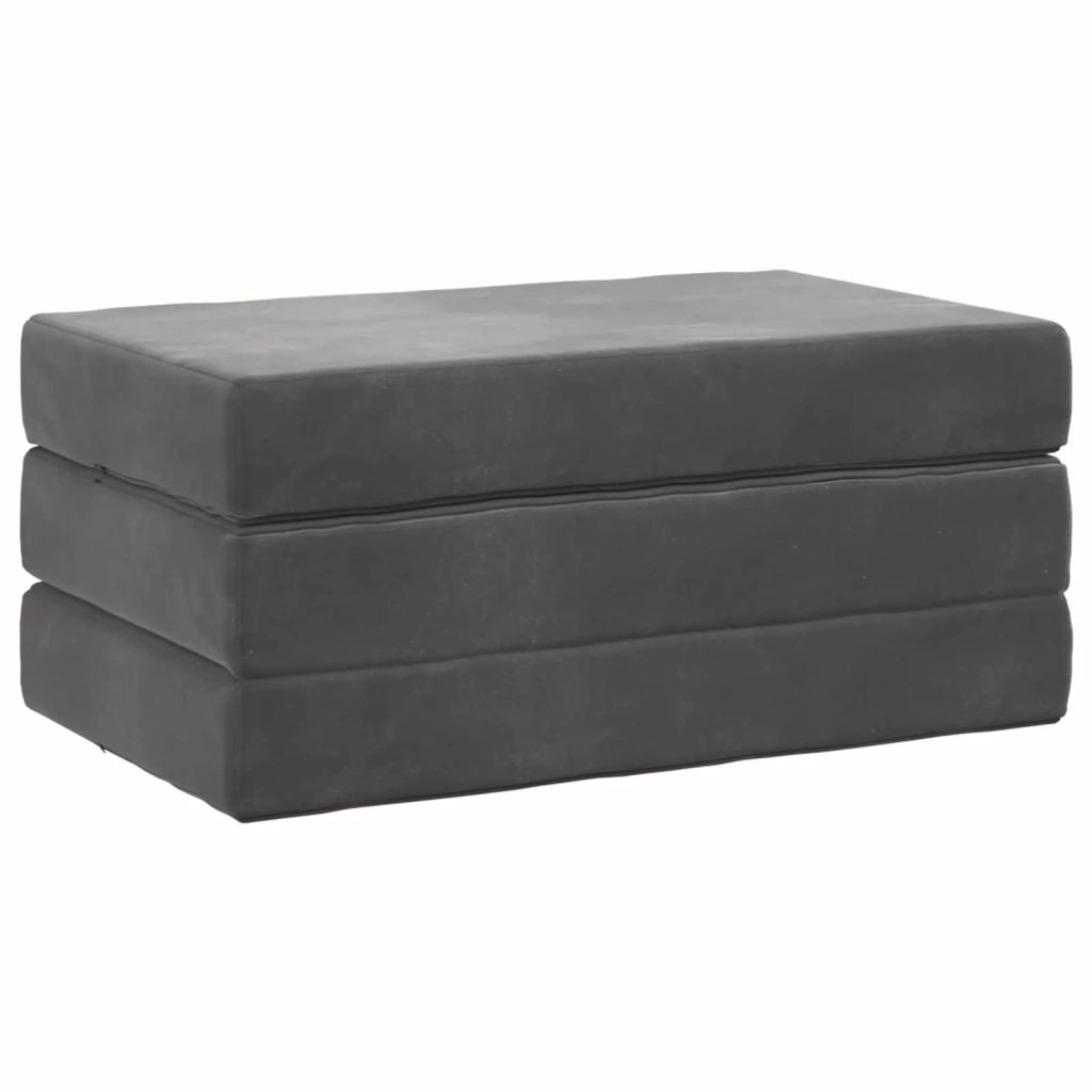 Divano Letto Pieghevole 100 x 67 x 45 cm Grigio Scuro 900204