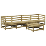 Set Divani da Giardino 5 pz | Set Salotto da Giardino in Legno Impregnato di Pino