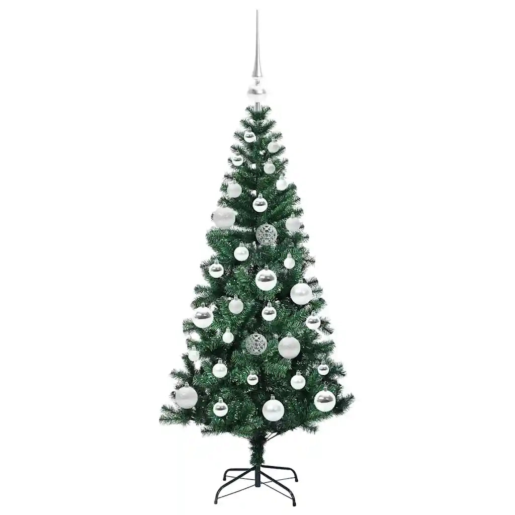 Albero di Natale | Decorazioni natalizie artificiale con luci integrate Verde 120 cm