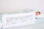 Barriera di Sicurezza per Letto - Opacoscatolabile e Portatile - Adatto per Letti con Sostegno a Lattice, Sostegno a Camerotto e Sostegno a Pavimento fino a Matrimoniale - 110cm Larghezza x 50cm Altezza - Bianco - Modello G7742