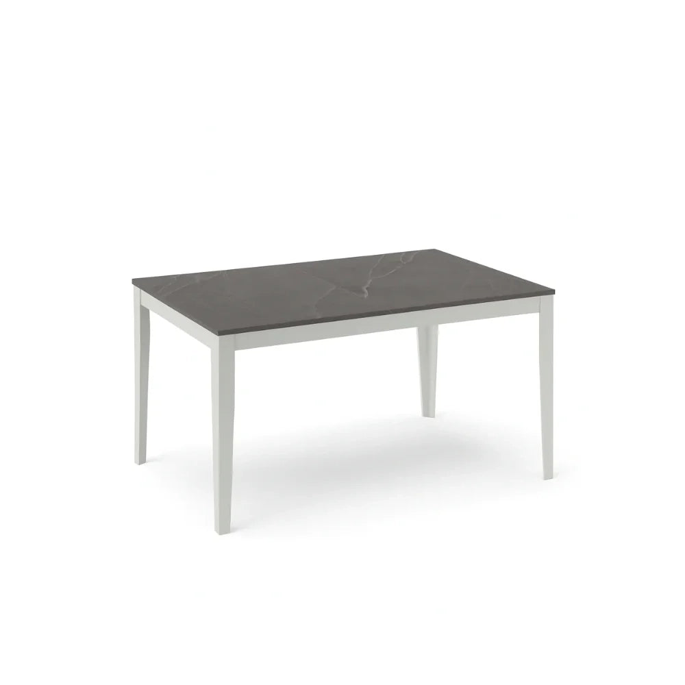 Tavolo da pranzo allungabile effetto marmo antracite Moon 130-290x80 cm fino a 12 posti Made in Italy | Duzzle