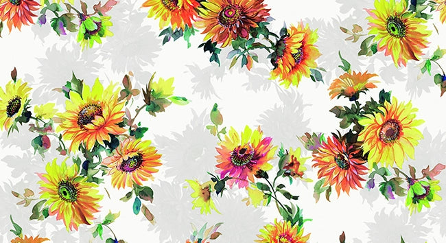 TOVAGLIATO IN PVC FANTASTIK GIRASOLI 1214-1 Rotolo cm.140 (H) x 20 mt (L)
