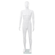 Manichino Uomo Figura Intera Base in Vetro 185 cm Bianco Lucido CFW4774452