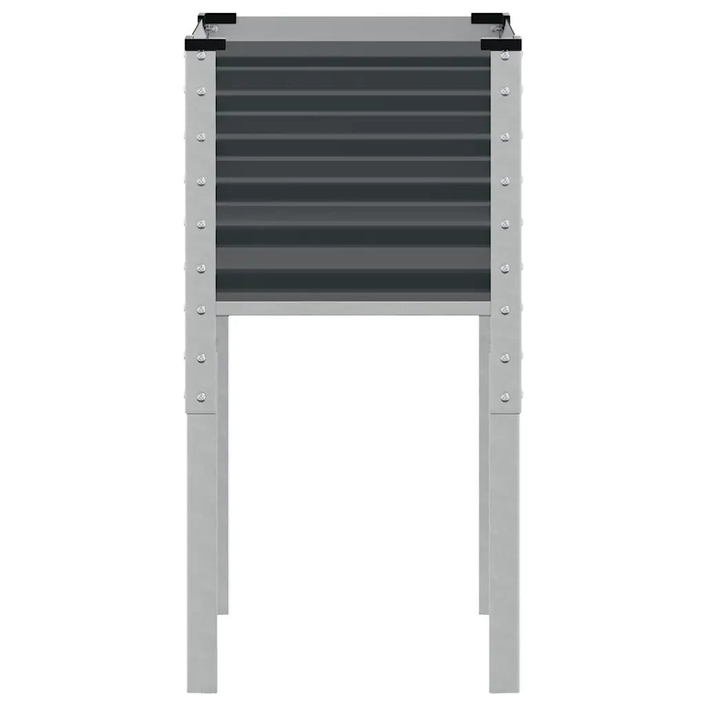Fioriera da giardino antracite 45x45x88 cm in acciaio 4008966